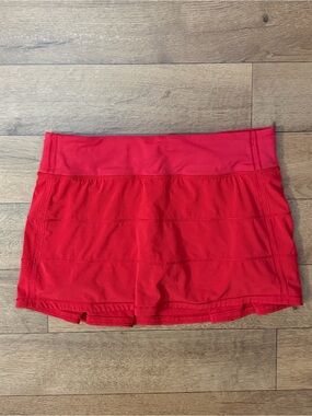 Lululemon Size 6 Pace Rival Skirt Tennis Pickleball Athletic Workout Red Skort